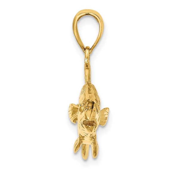 10K Gold 3-D Red Fish Charm - Picture 4 of 4